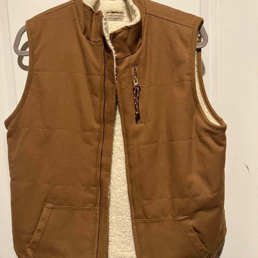 Weatherproof Cream Sherpa-Lined Vest
